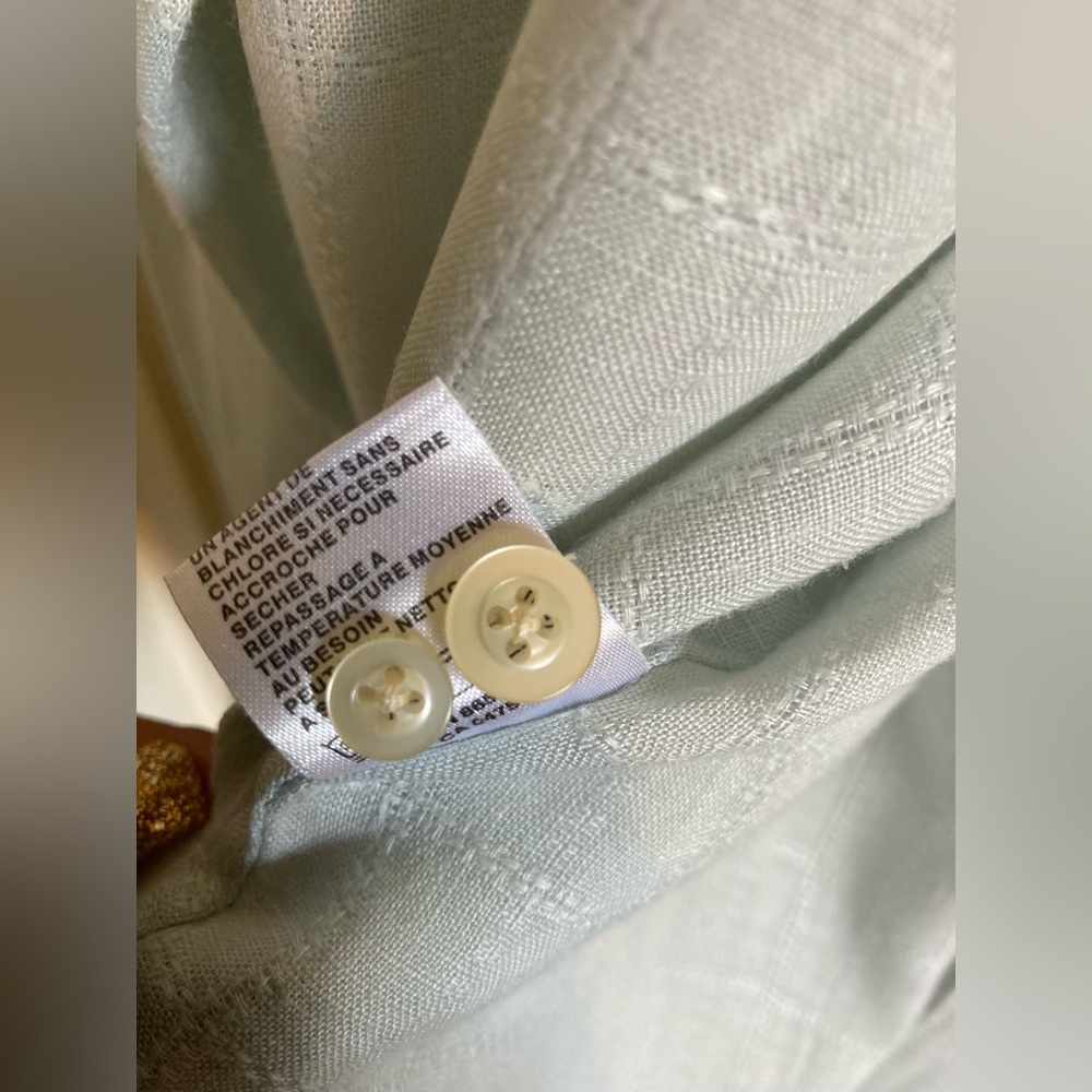 Tommy Bahama Men's XL 100% Linen Light Green Long Sleeve Button Up shirt - Picture 11 of 12